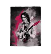 Contemporary bedroom decor with minimalist lines comforter.